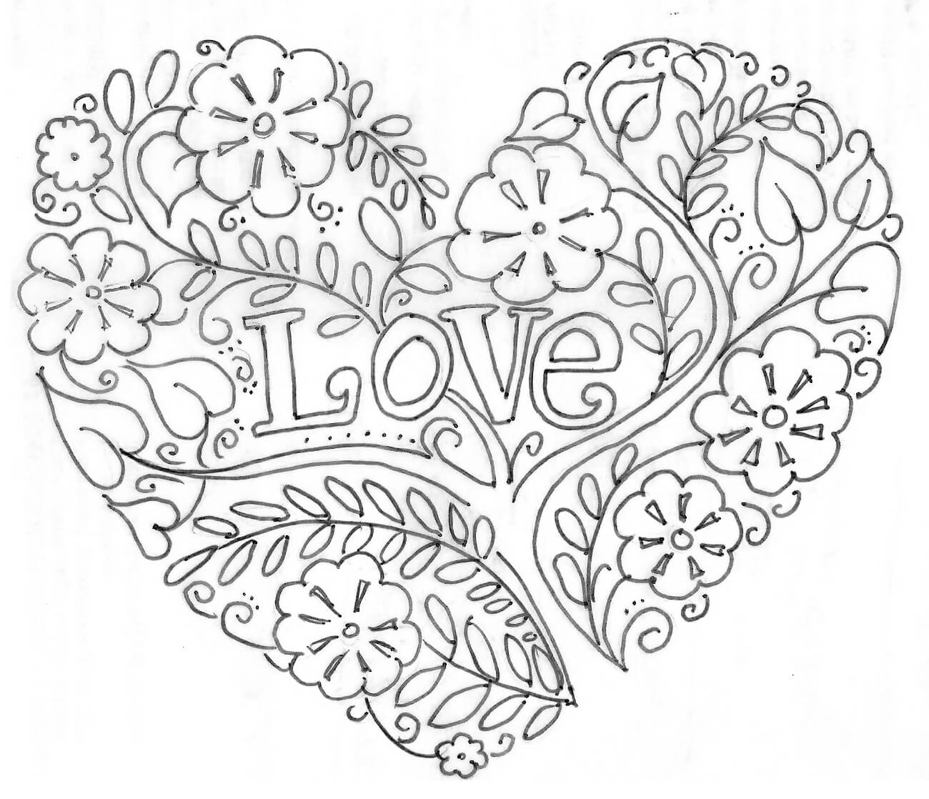 Love Coloring Pages for Adults - Max Coloring