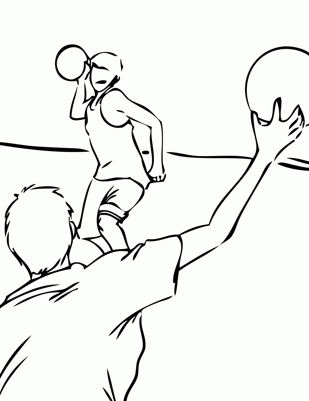 Dodgeball Coloring Page - Handipoints