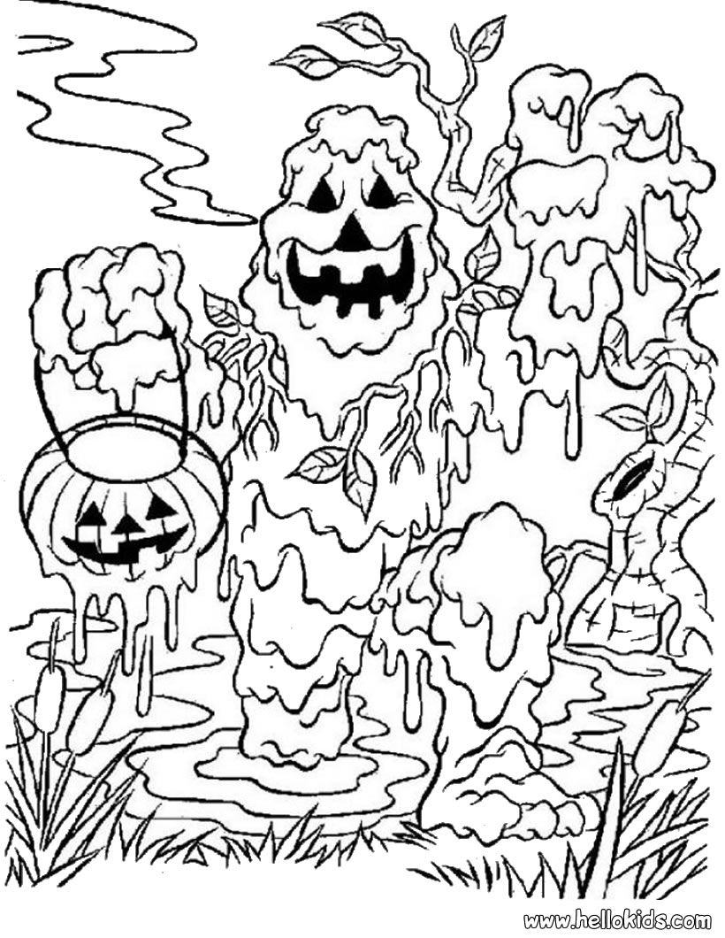 HALLOWEEN MONSTERS coloring pages - Mud monsters
