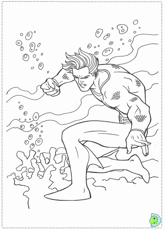 Aquaman Coloring page- DinoKids.org