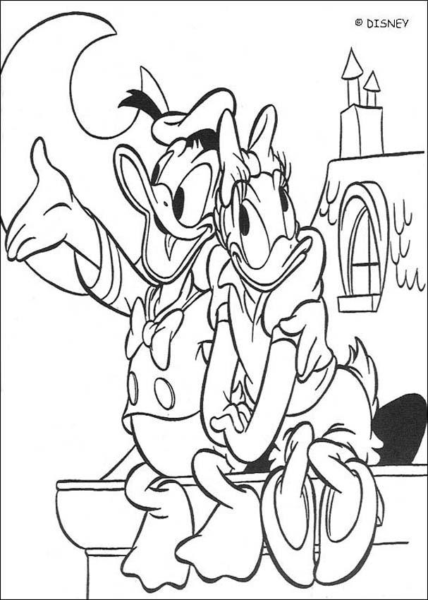 Donald Duck coloring pages - Donald Duck and Daisy Duck