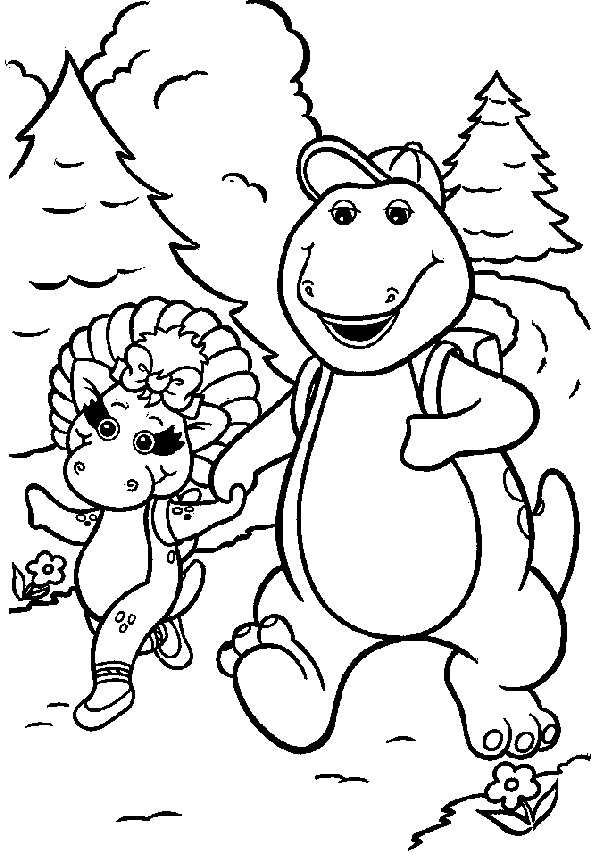 Barney and Friends: Barney the Dinosaur: Barney Coloring Pages