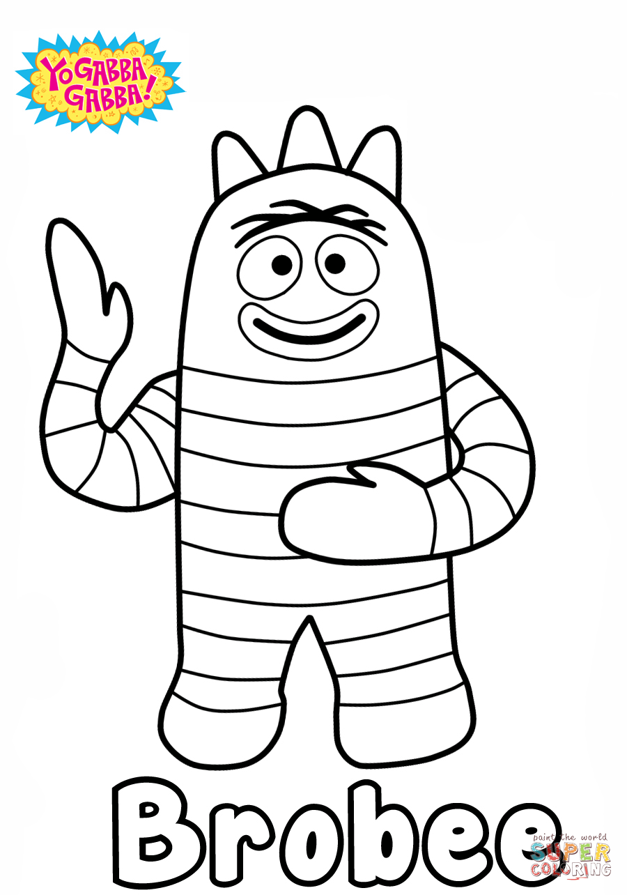 Yo Gabba Gabba Brobee coloring page | Free Printable Coloring Pages