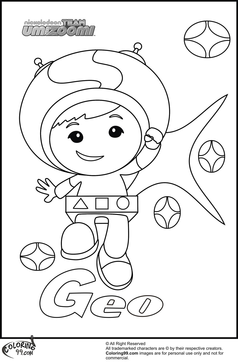 Team Umizoomi Coloring Pages, umizoomi geo colouring pages ...