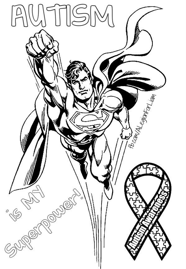 Autism Ribbon Coloring Page - Coloring Home