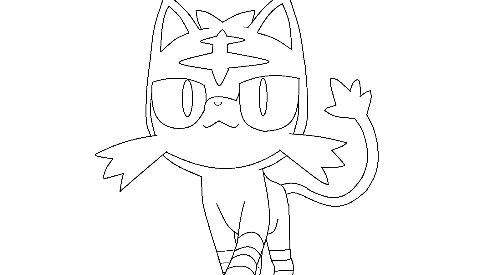 Printable Litten Coloring Pages - Anime Coloring Pages