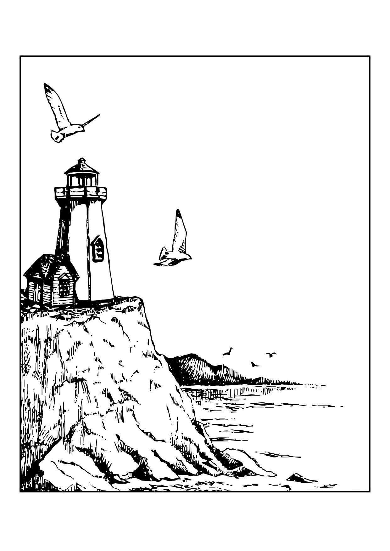 Coloring page Lighthouse - img 11868.