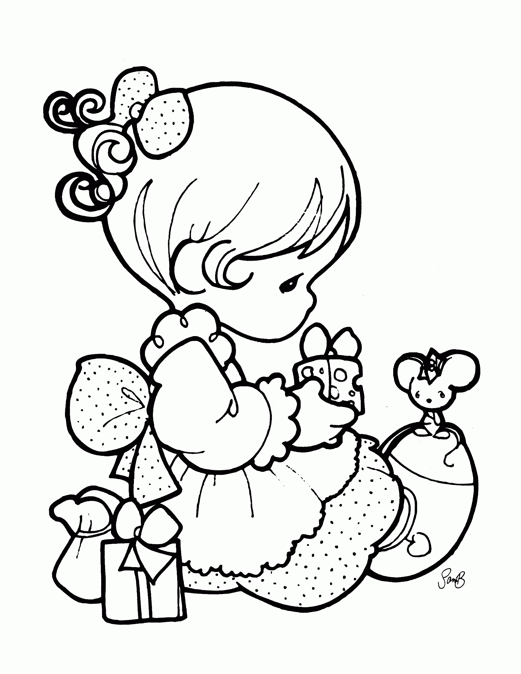Coloring: Precious Moments Baby Shower Coloring Pages