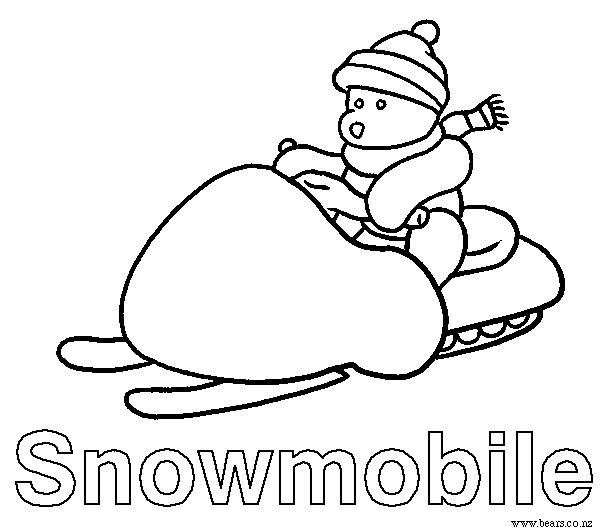 Free Coloring Pages Of Snowmobiles - Google Twit