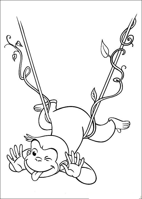 Coloring Pages | Printable Curious George Coloring Page