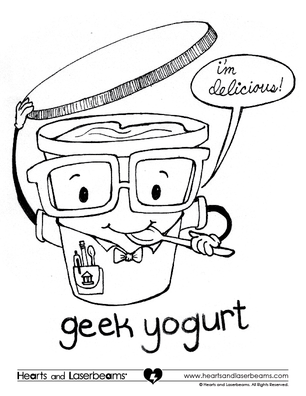Geek Yogurt Coloring Contest • Steph Calvert Art