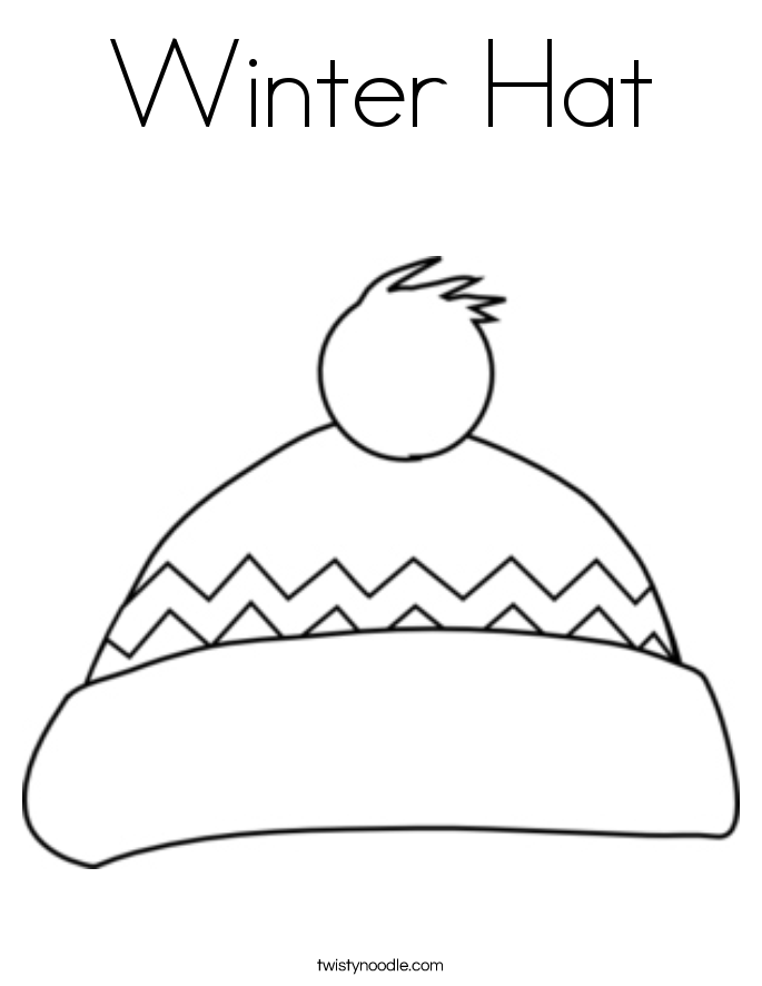 Winter Hat Coloring Page - HiColoringPages