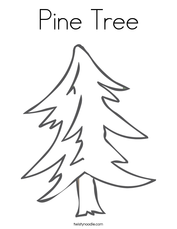 Pine Tree Coloring Page - Twisty Noodle