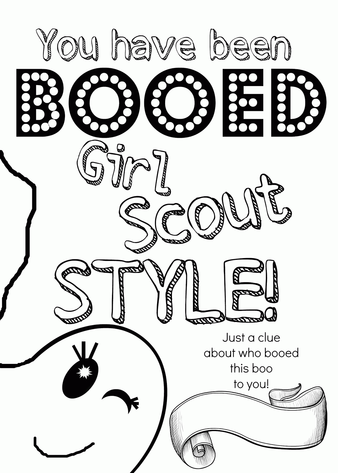 Booed Girl Scout Law Coloring Pages Free Printable