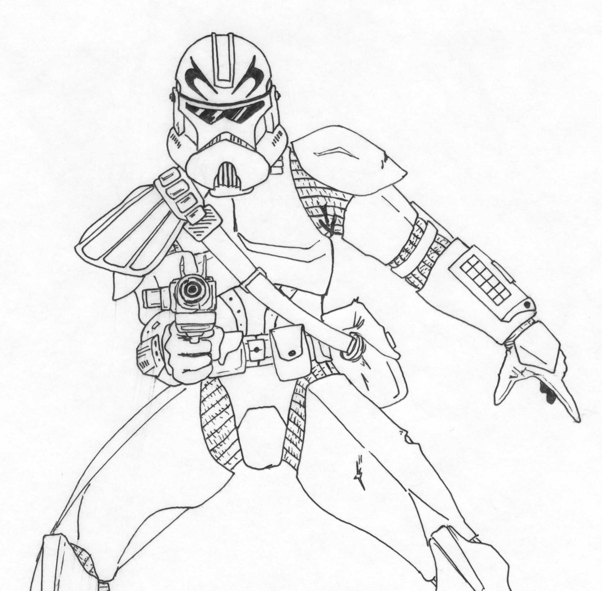 Star Wars Captain Rex Coloring Page Coloring Home