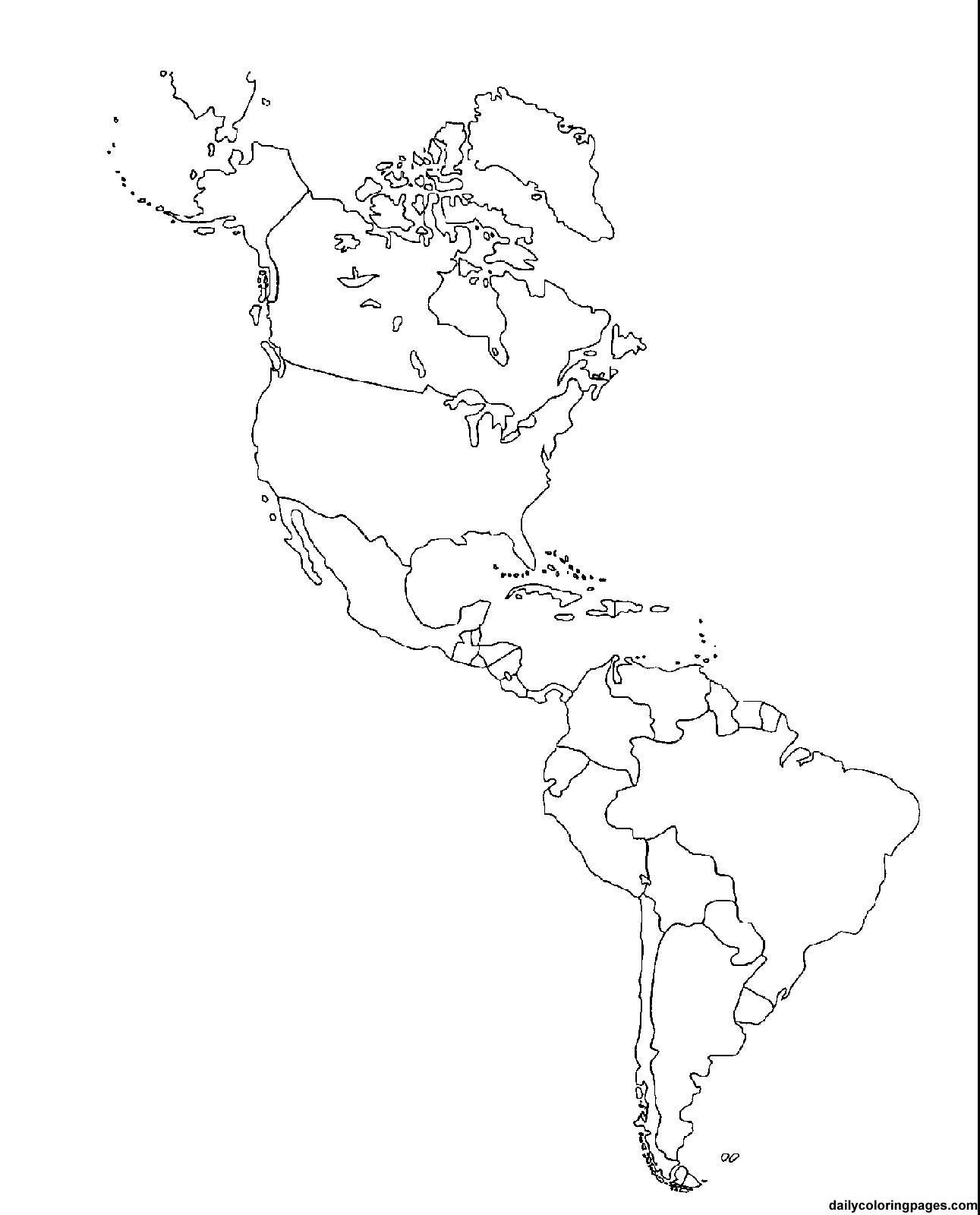 America Map Coloring Page