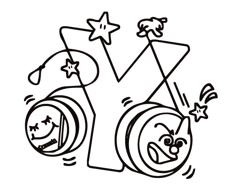 Letter Y (Kiddy) Coloring Page