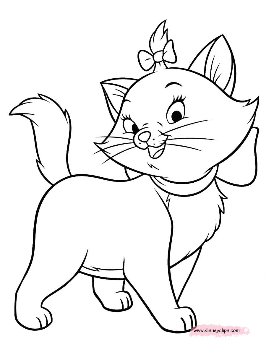 Marie Cat Coloring Pages Coloring Home