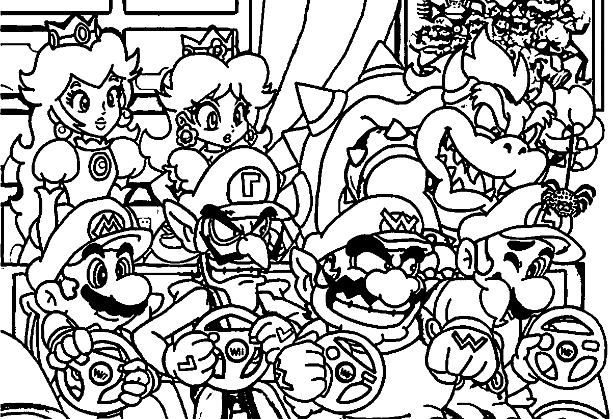 All Mario Characters Coloring Pages - Coloring Home