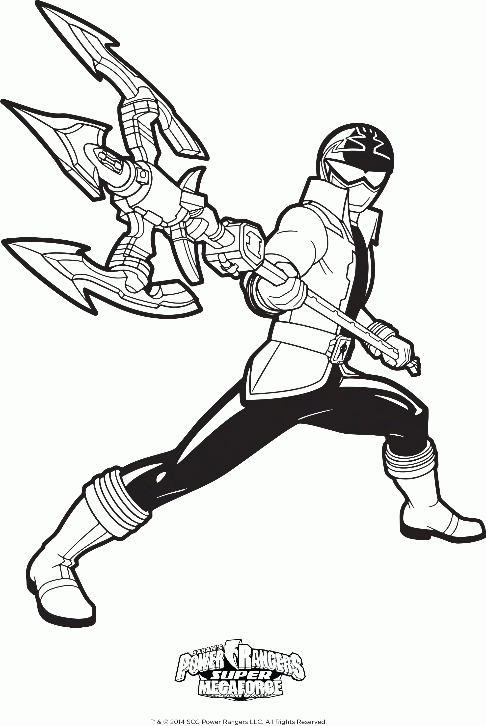 Megaforce Power Rangers Coloring Pages Printable Coloring Home