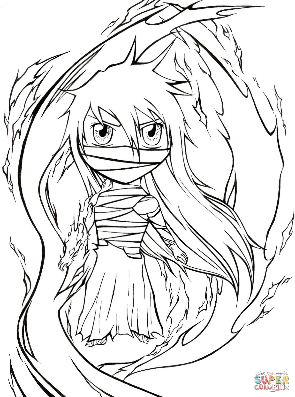 Chibi Mugetsu from Manga Bleach coloring page | Free Printable ...