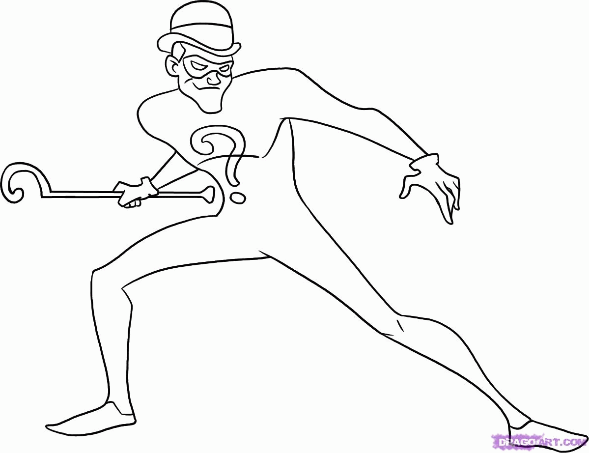 Batman Coloring Pages Riddler - Coloring Home
