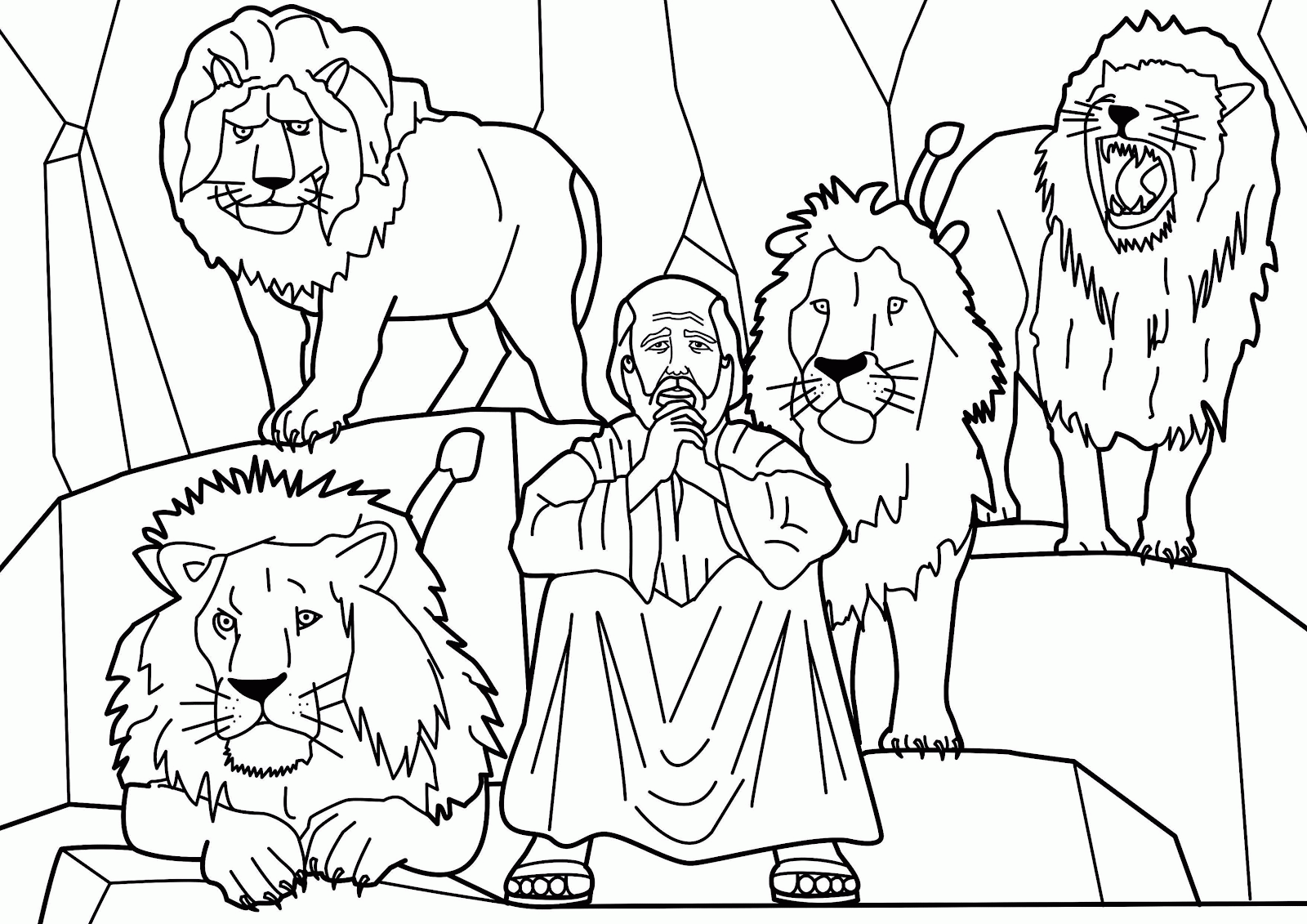Daniel In The Lion Den Coloring Pages Coloring Home