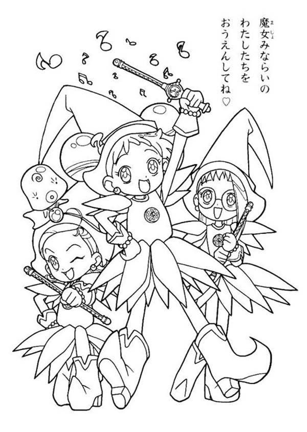 Awesome Drawing Character of Magical Doremi Coloring Pages : Batch ...