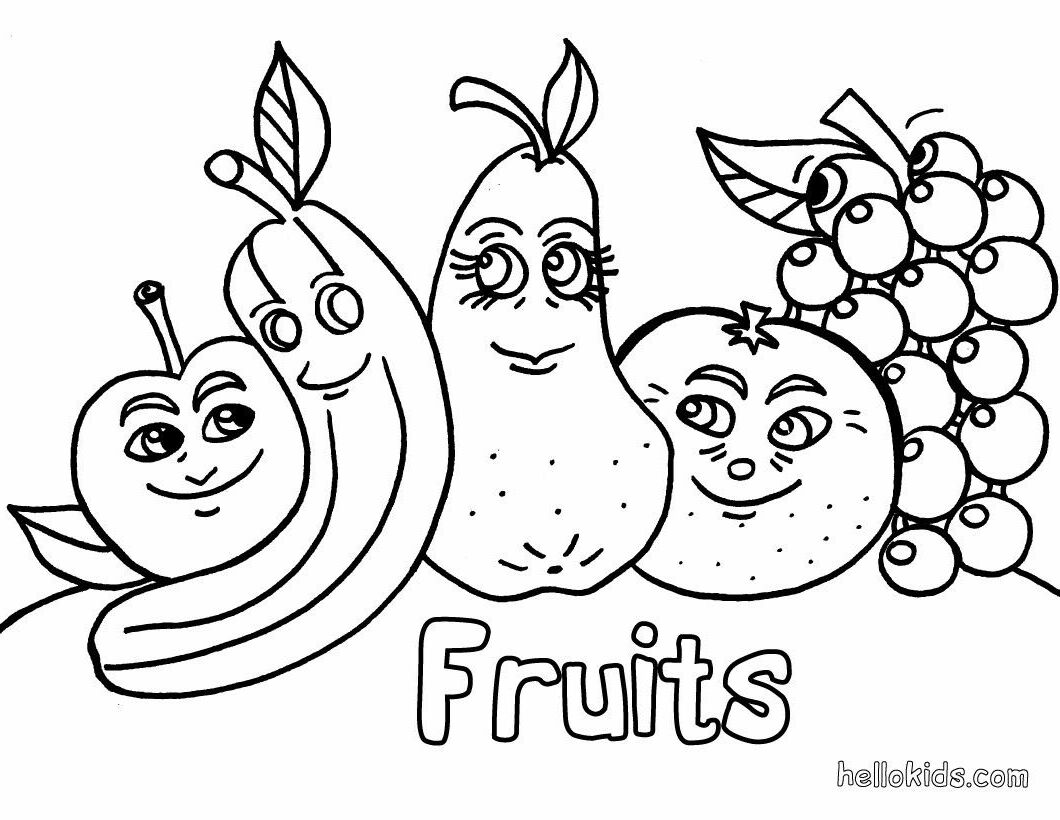 Nutrition Coloring Pages Healthy Food Children Adults