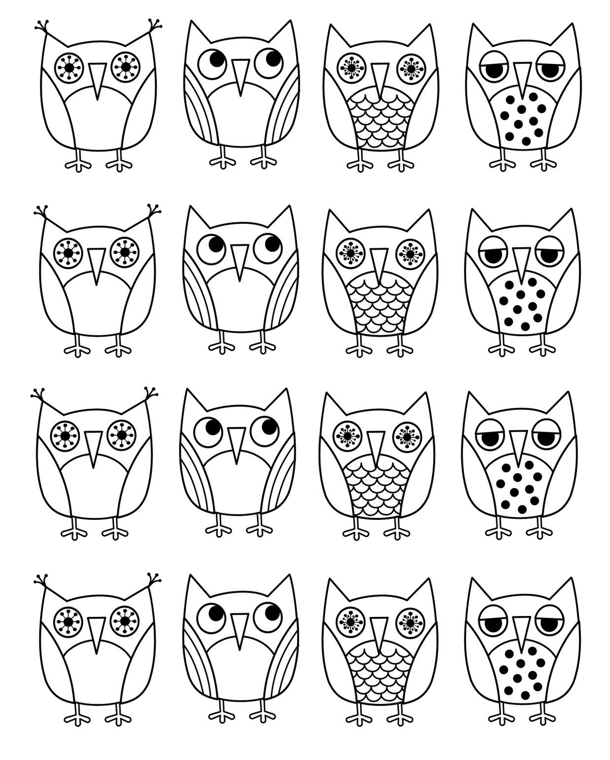 free printable owl coloring pages : Coloring - Download Coloring Pages