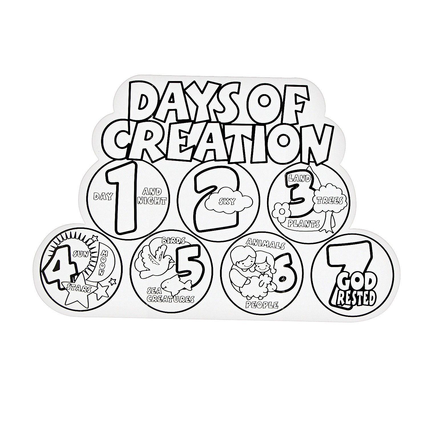 7 Days Of Creation Coloring Pages Coloring Home