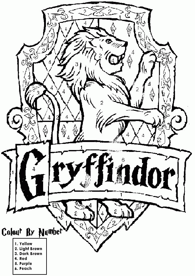 Hogwarts Crest Coloring Page - Coloring Pages for Kids and for Adults