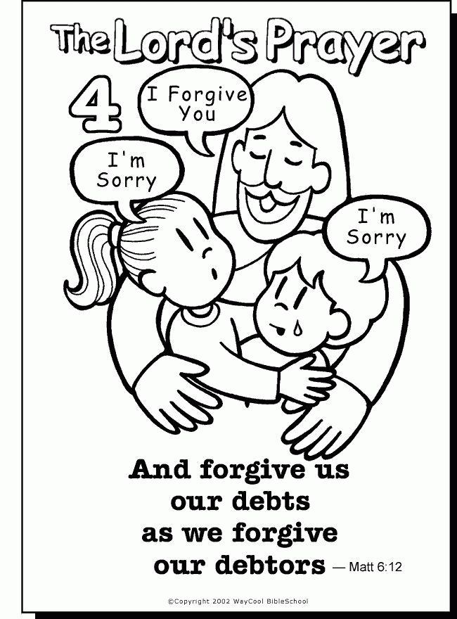 8 Pics of Forgiveness Bible Coloring Pages - Lord's Prayer ...