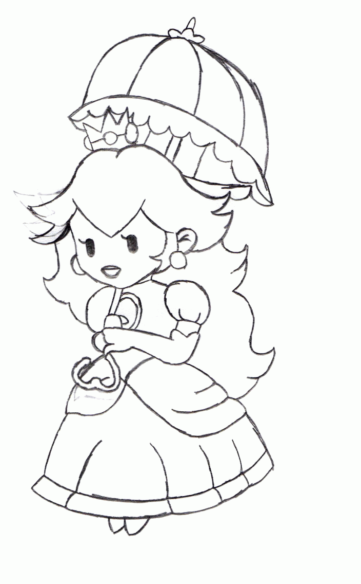 Printable Princess Peach Coloring Pages Coloring Home