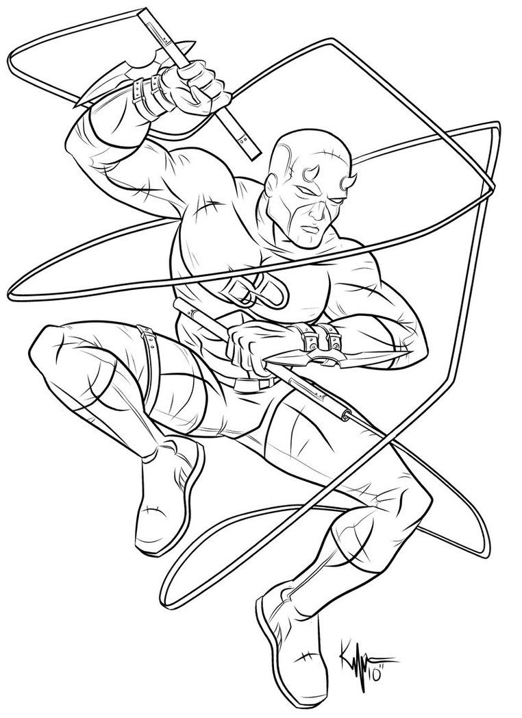 Daredevil - Coloring Pages for Kids and for Adults