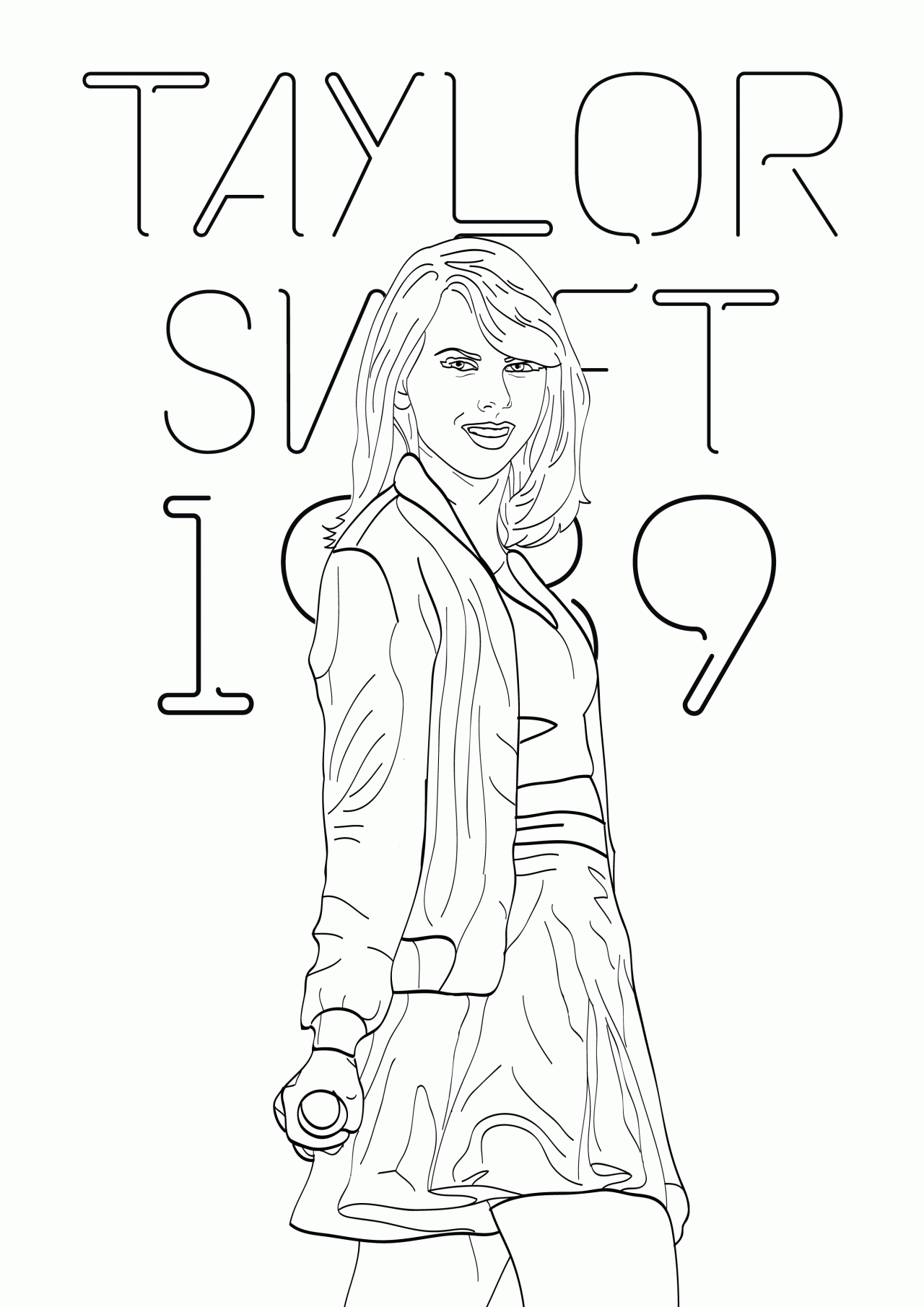 Free Taylor Swift Coloring Pages Printables Coloring Home