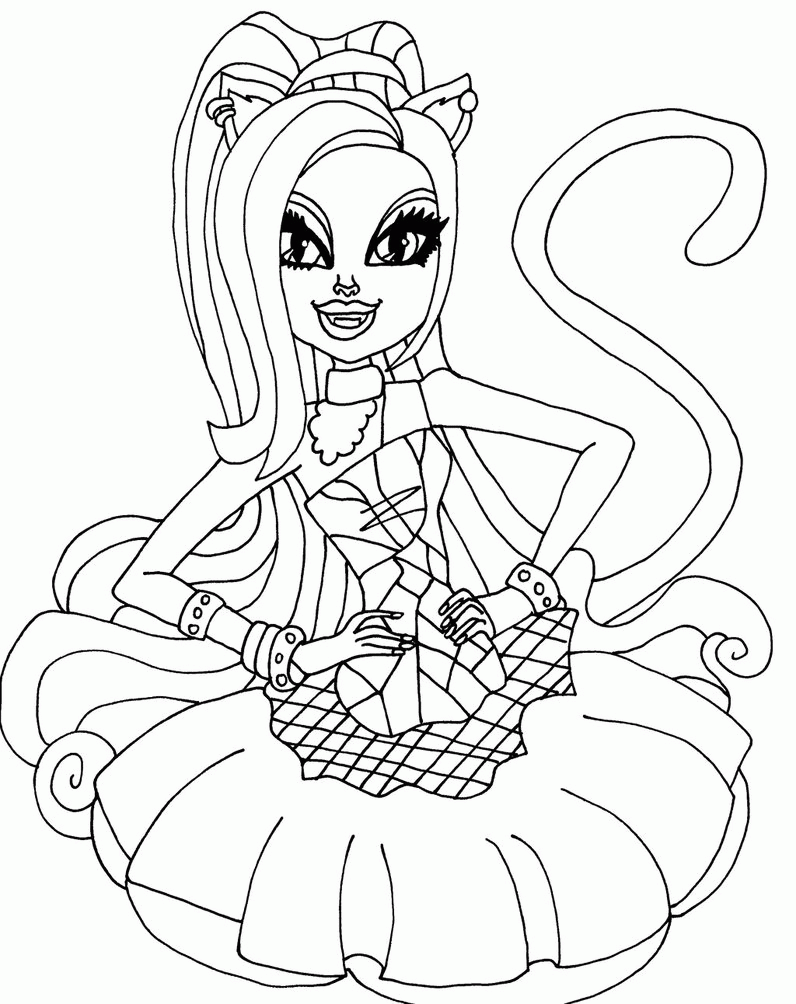 14 Pics of Catty Noir Monster High Coloring Pages - Monster High ...