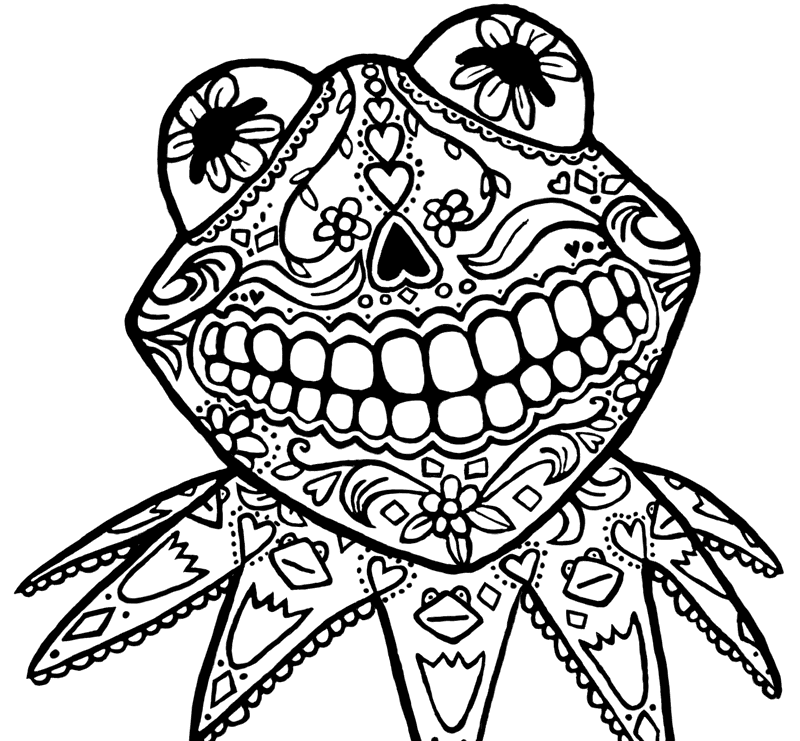 Sugar Skull Coloring Pages - Coloring Home