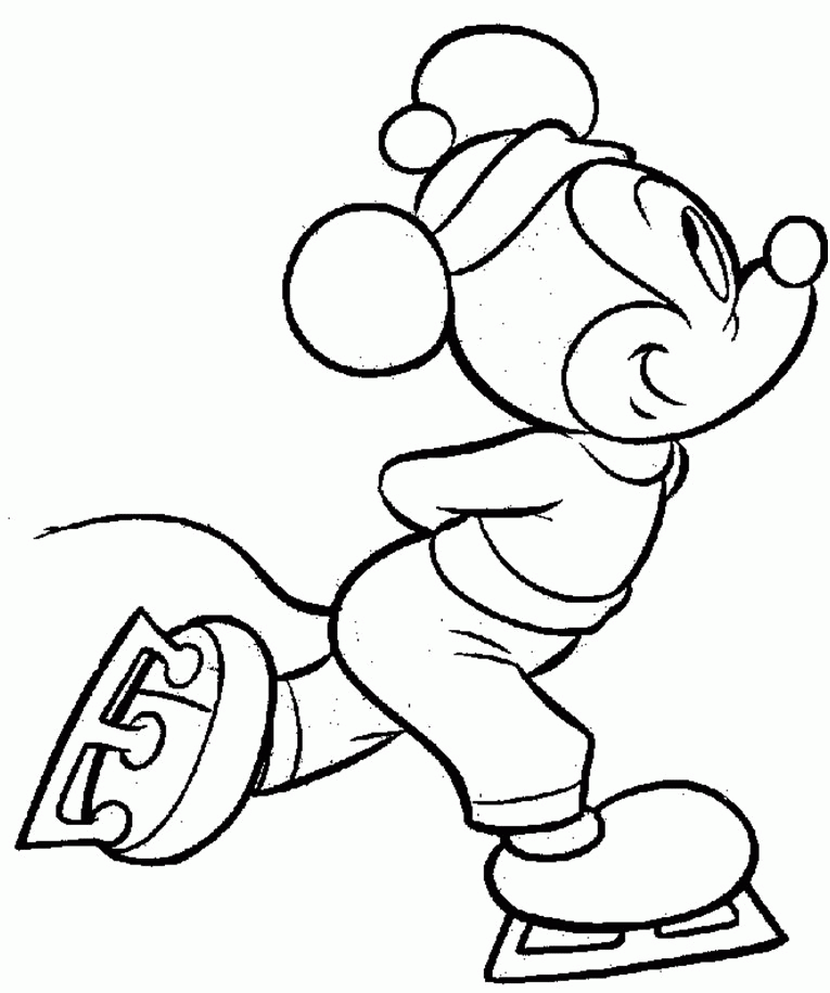 Ice Skate Outline - Coloring Pages for Kids and for Adults