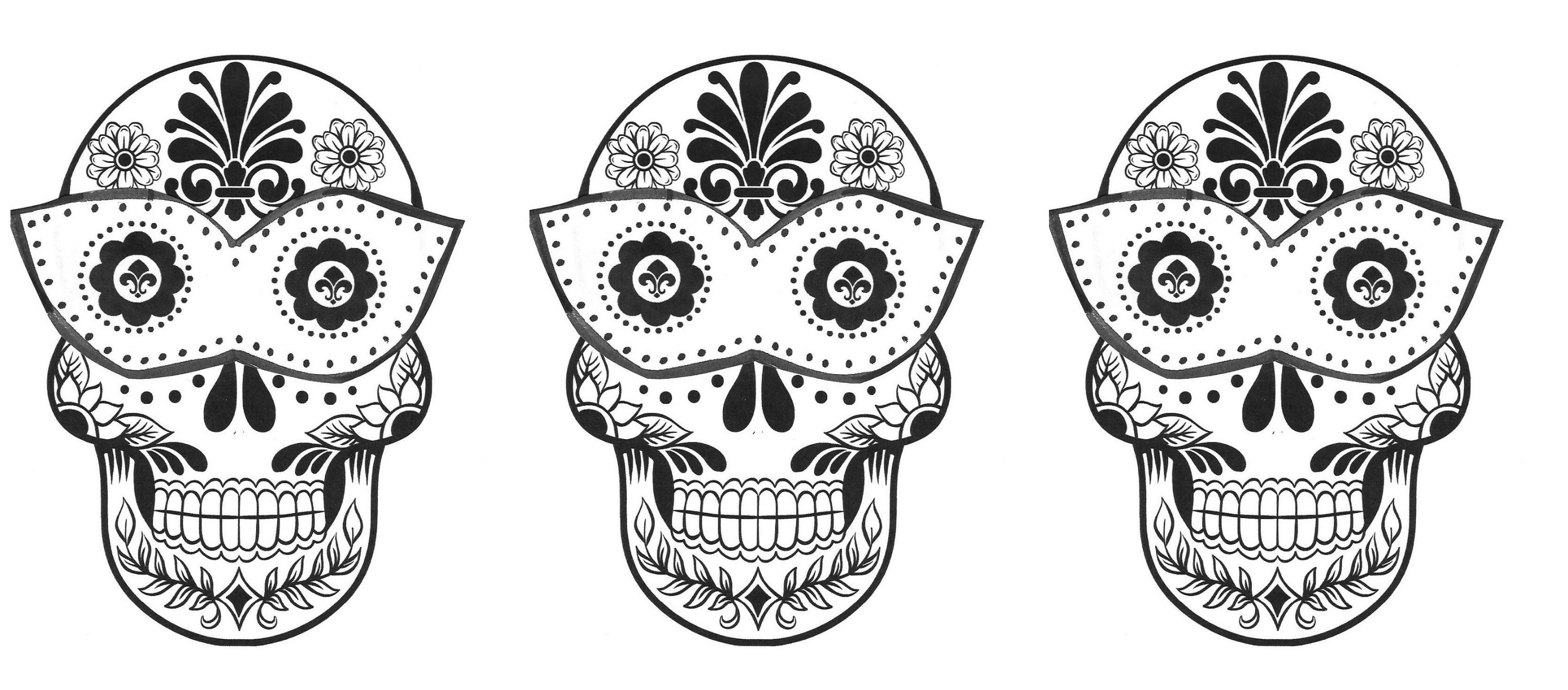 Chihuahua Sugar Skull Coloring Page - Coloring Pages For All Ages