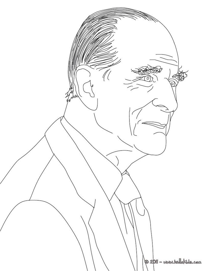 BRITISH KINGS AND PRINCES colouring pages - PRINCE PHILIP DUKE OF ...
