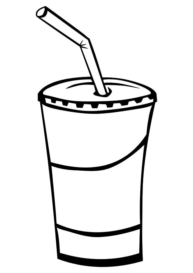 coloring pages on | Soda cup, Coloring pages, Clip art