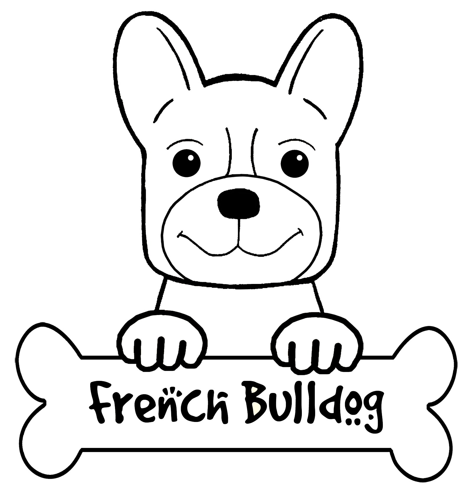 A French Bulldog Coloring Page