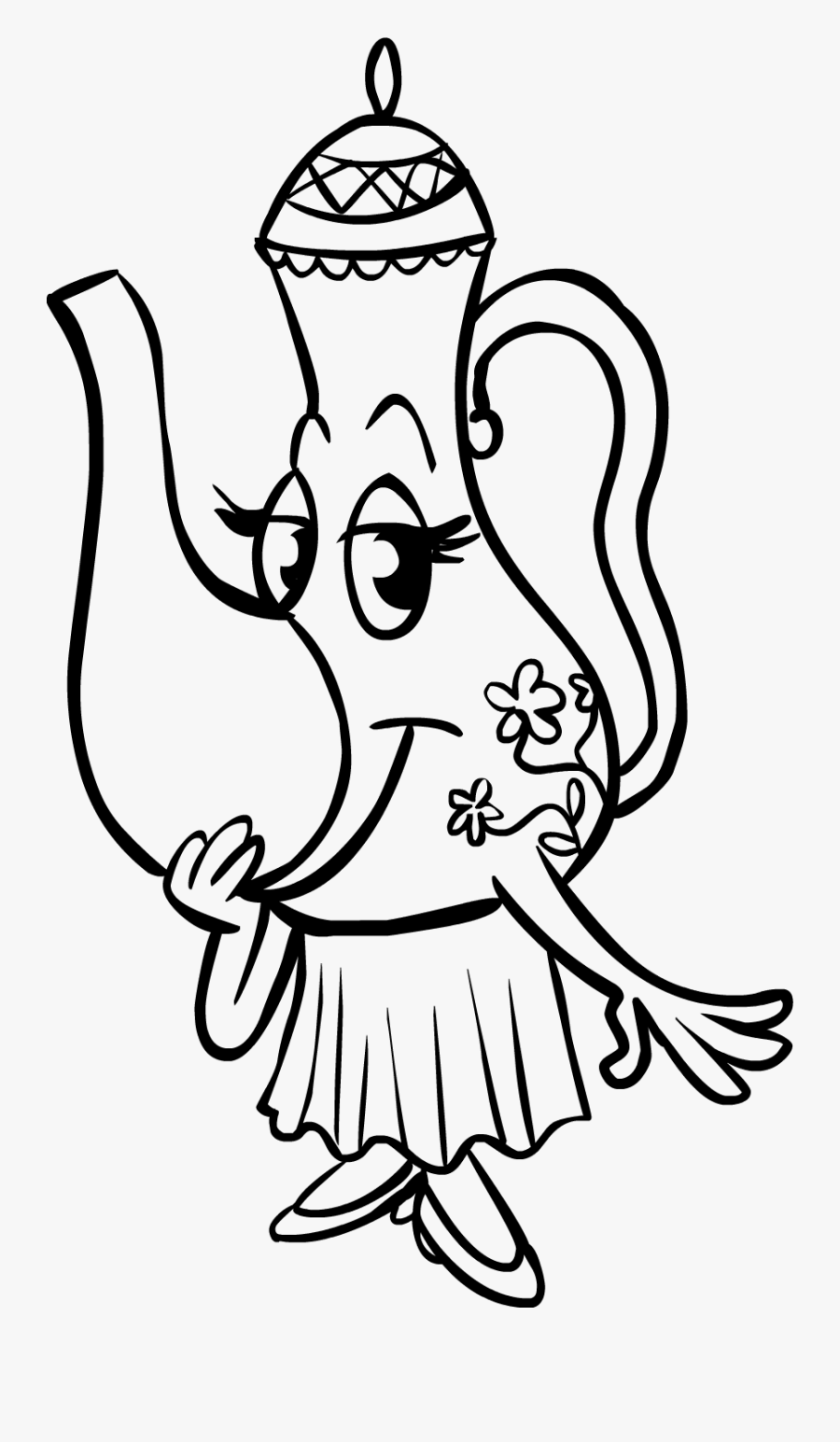 Funny Teapot Coloring Pages , Free Transparent Clipart - ClipartKey