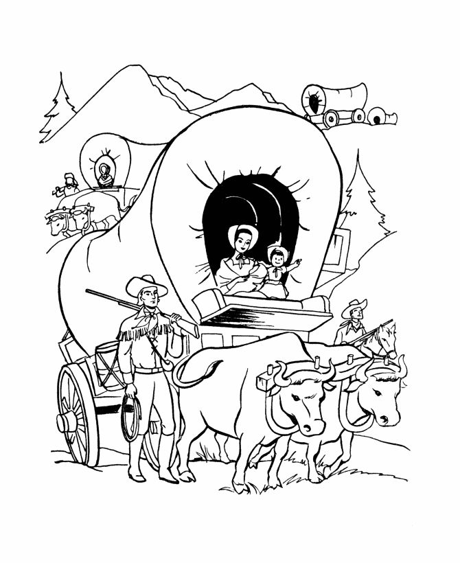 679 Cute Wagon Coloring Page 