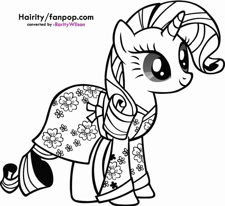 Coloring Page For My Little Pony Rarity - Coloring Home