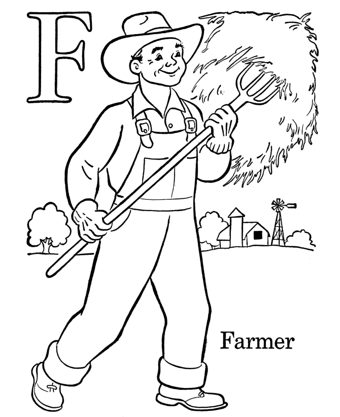 Farmer In The Dell Coloring Page