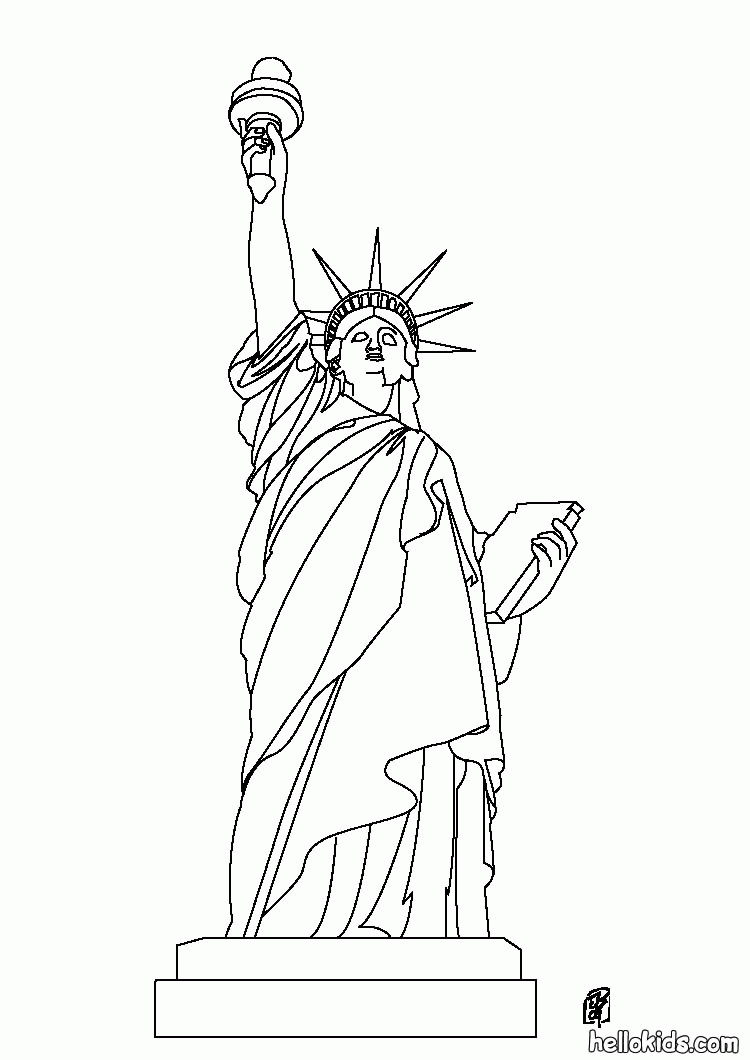THE UNITED STATES symbols coloring pages - Empire State Building