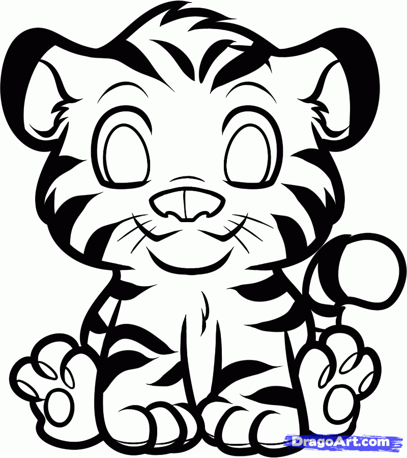 Cute Baby Tiger Coloring Pages - Coloring Home