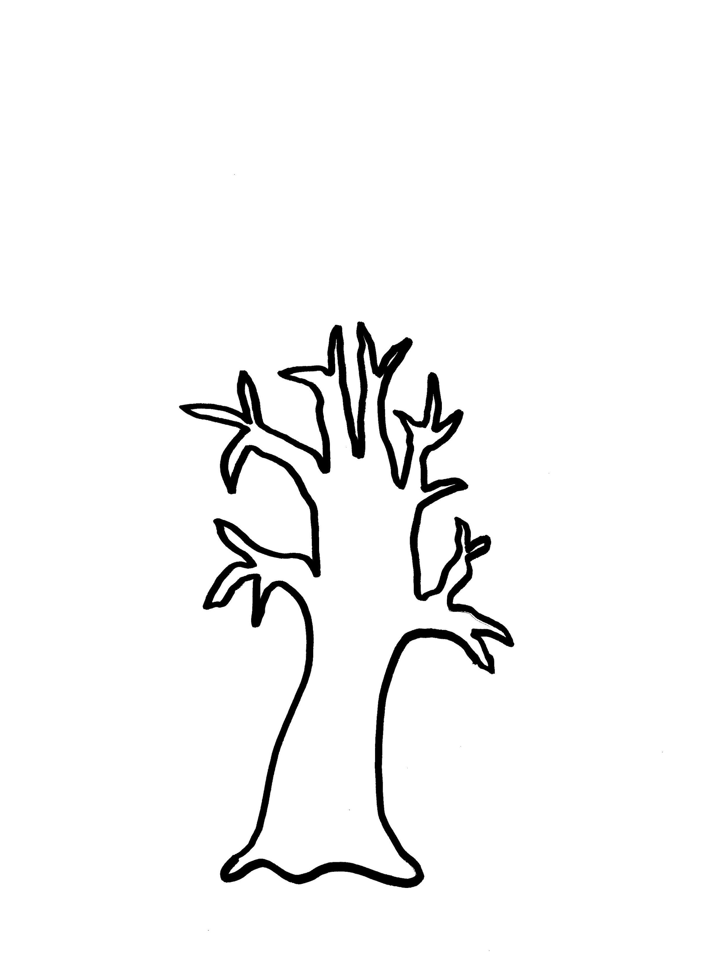 Coloring Page Of A Tree Trunk - Coloring Page